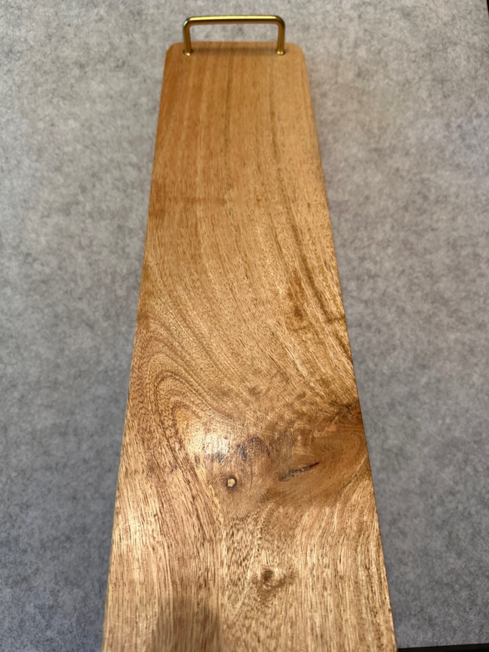 Wood Serving/Charcuterie Board with Brass Handles - Natural Wood - Picture 5 of 5